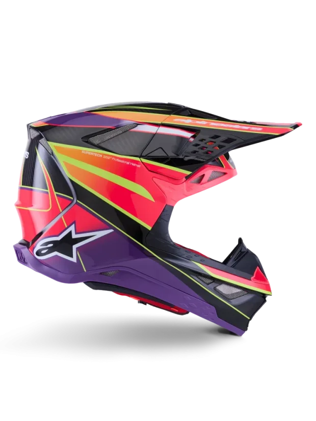 Alpinestars přilba ERA S-M10 Růžová/Fialová/Žlutá - Velikost: S