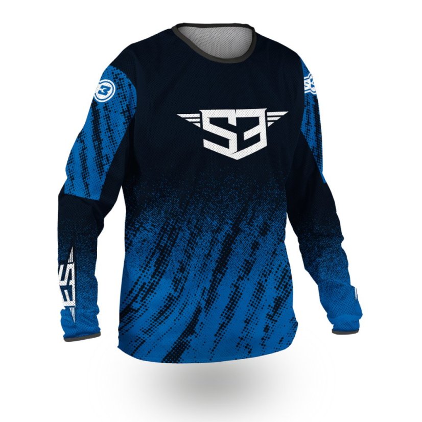 Enduro Dres S3 Parts Tmavomodrá - Velikost: M
