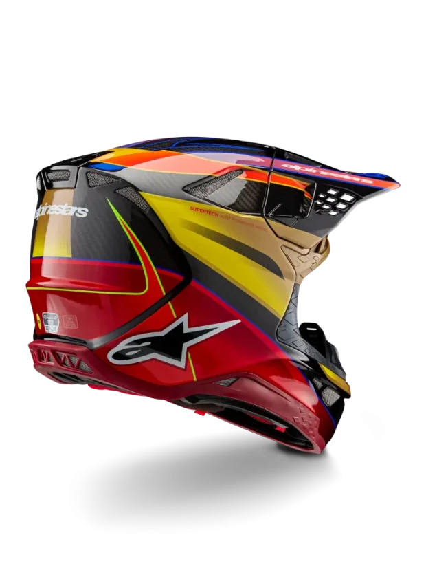 Alpinestars přilba ERA S-M10 Zlatá/Žlutá/Rio červená - Velikost: XS