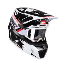 Motokrosová Helma Leatt Moto 7.5 + Brýle Leatt 4.5 Bíla