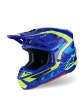 Alpinestars přilba Deed S-M7 Modrá/Žlutá fluo