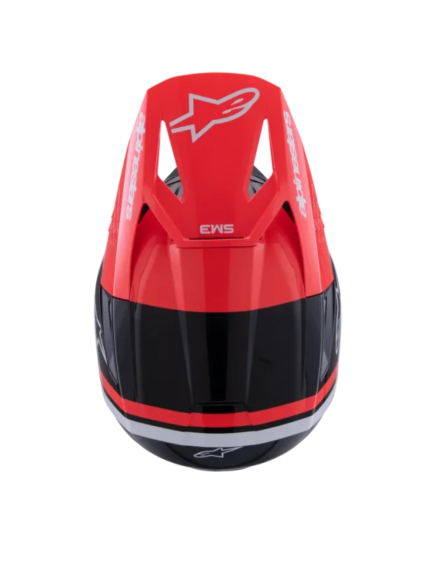 Alpinestars přilba SM3 Radium černá/červená fluorescenční/bílá