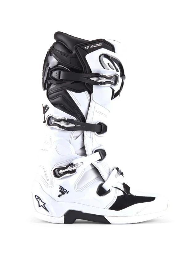 Motokrosové topánky ALPINESTARS TECH 7 (Biela/Čierna) - Veľkosť obuvi: 44,5