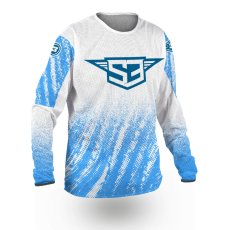 Enduro koszulka s3 parts Niebiesko-biały