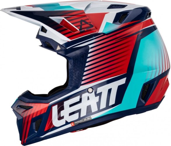 Motokrosová Helma Leatt Moto 8.5 + Brýle Leatt 5.5 Modrá - Velikost: S