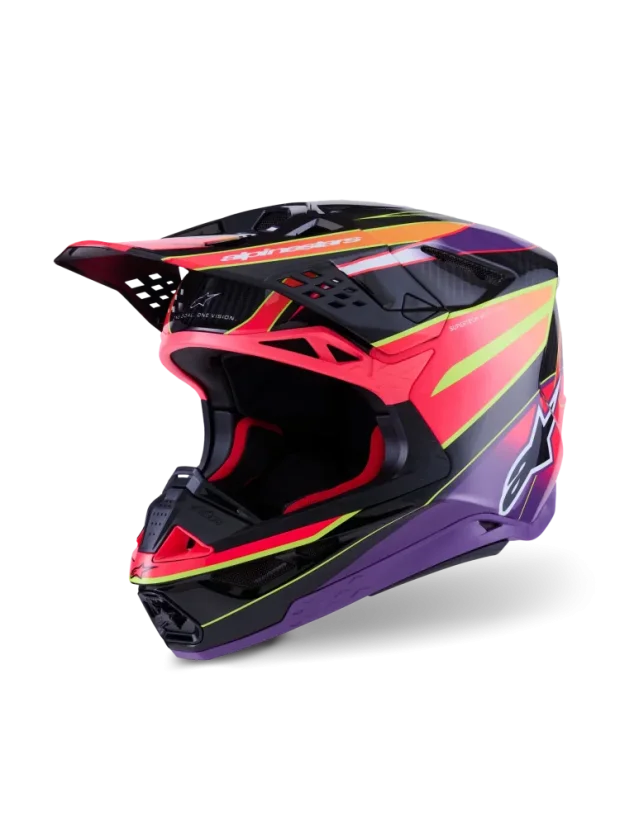 Alpinestars přilba ERA S-M10 Růžová/Fialová/Žlutá - Velikost: M