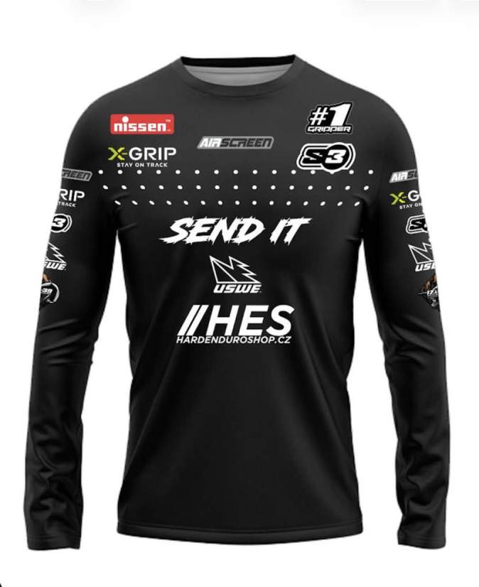 Enduro koszulka HES 2025 - Czarny - Rozmiar: XS