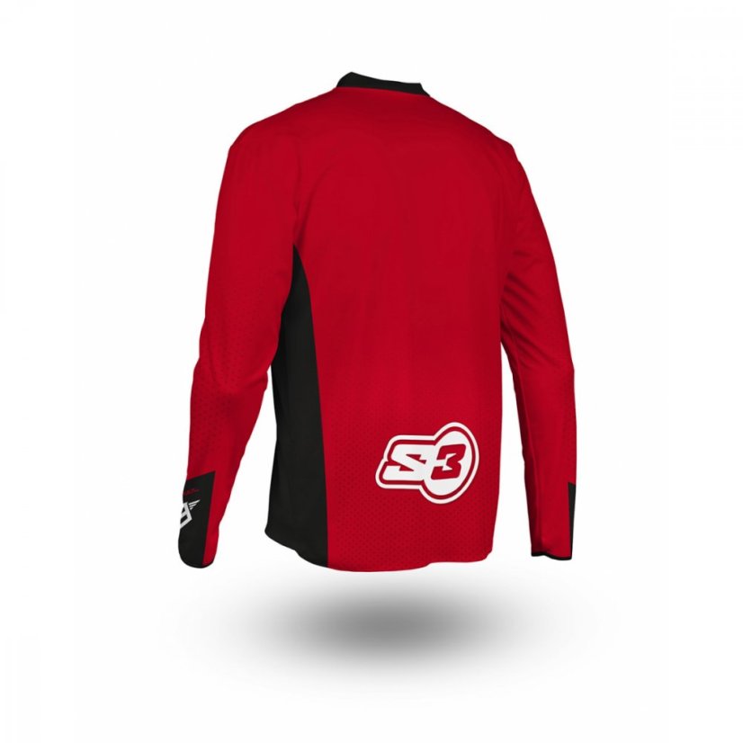 Enduro Dres S3 Parts Červená kolekce - Velikost: M
