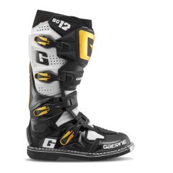 Motokrosové topánky Gaerne SG-12 čierna/biela/zlatá