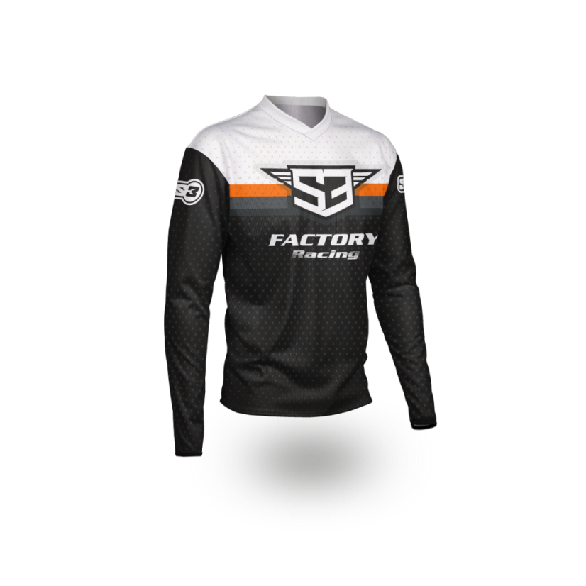 Enduro Dres S3 Parts Čierna-Oranžová - Velikost: M