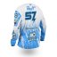 Enduro Dres S3 Parts Modrá-Biela Billy Bolt Replika - Velikost: M