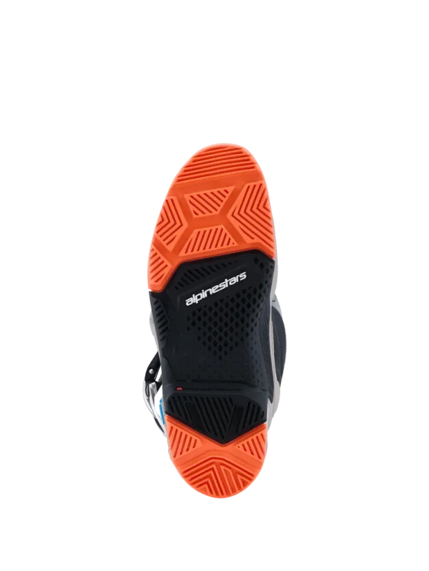 Motokrosové boty ALPINESTARS TECH 7 ENDURO Černá/šedá/Oranžová fluo - Velikost obuvi: 47