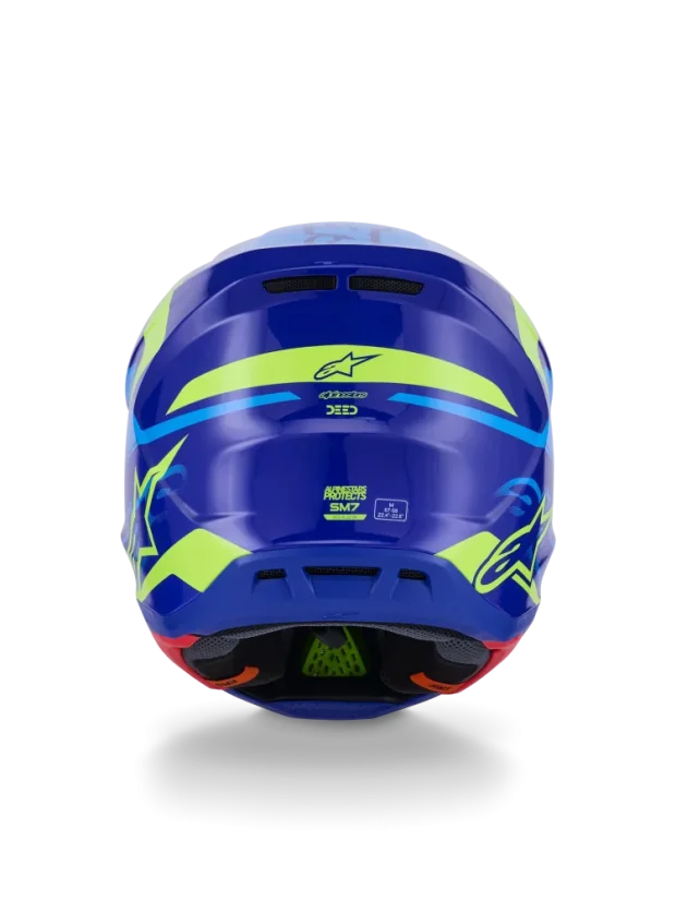 Alpinestars přilba Deed S-M7 Modrá/Žlutá fluo