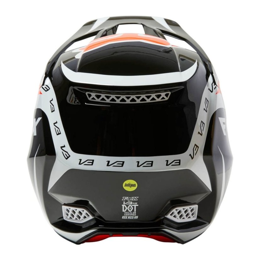Mx Helma Fox V3 RS Dvide Black / White / Orange Mips